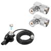 Anina Car Antenna Lip Mount Bracket Fix Bracket Mounting UHF PL259 Male to SO239 Female RG58 Cable UHF Male PL259 to SO239 UHF Female Coax Connector Right Angle L Shape Low Loss Antenna Adapter view 1