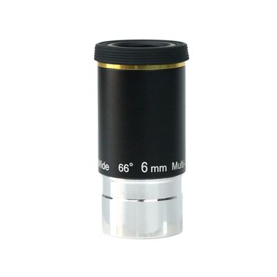 1.25 Inch 66 Degrees 6mm 9mm 15mm 20mm Wide-Angle Eyepiece Astronomical Telescope Accessories(6mm-Silver)