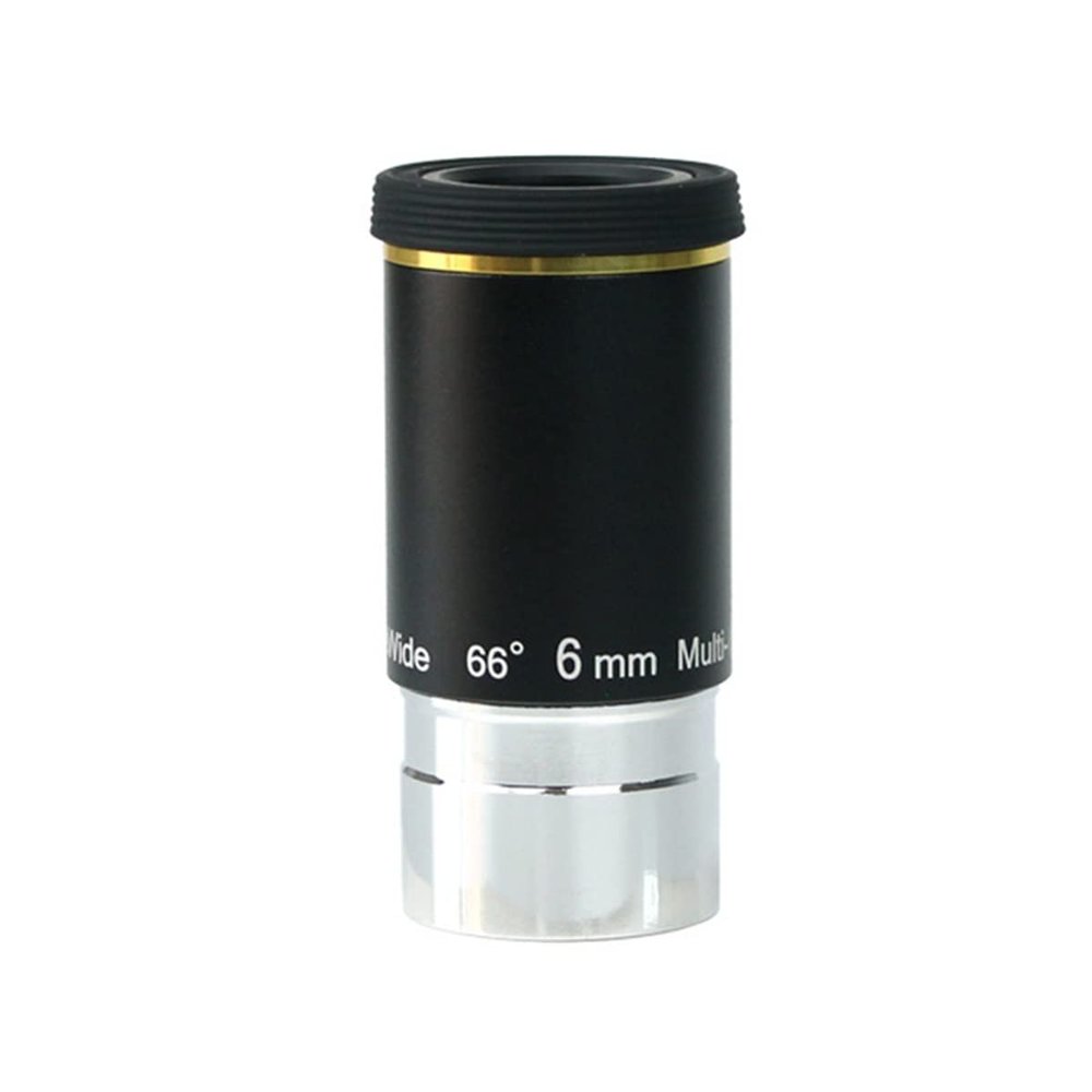1.25 Inch 66 Degrees 6mm 9mm 15mm 20mm Wide-Angle Eyepiece Astronomical Telescope Accessories(6mm-Silver)