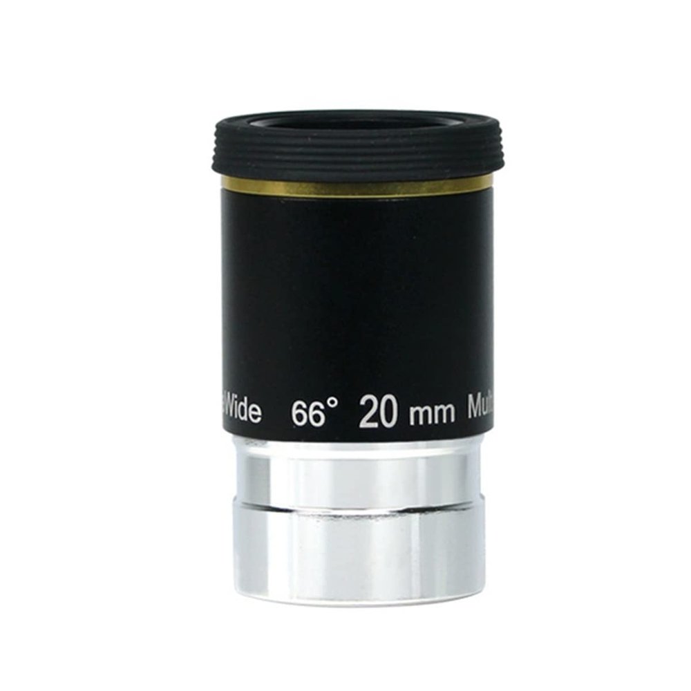 1.25 Inch 66 Degrees 6mm 9mm 15mm 20mm Wide-Angle Eyepiece Astronomical Telescope Accessories(20mm-Silver)