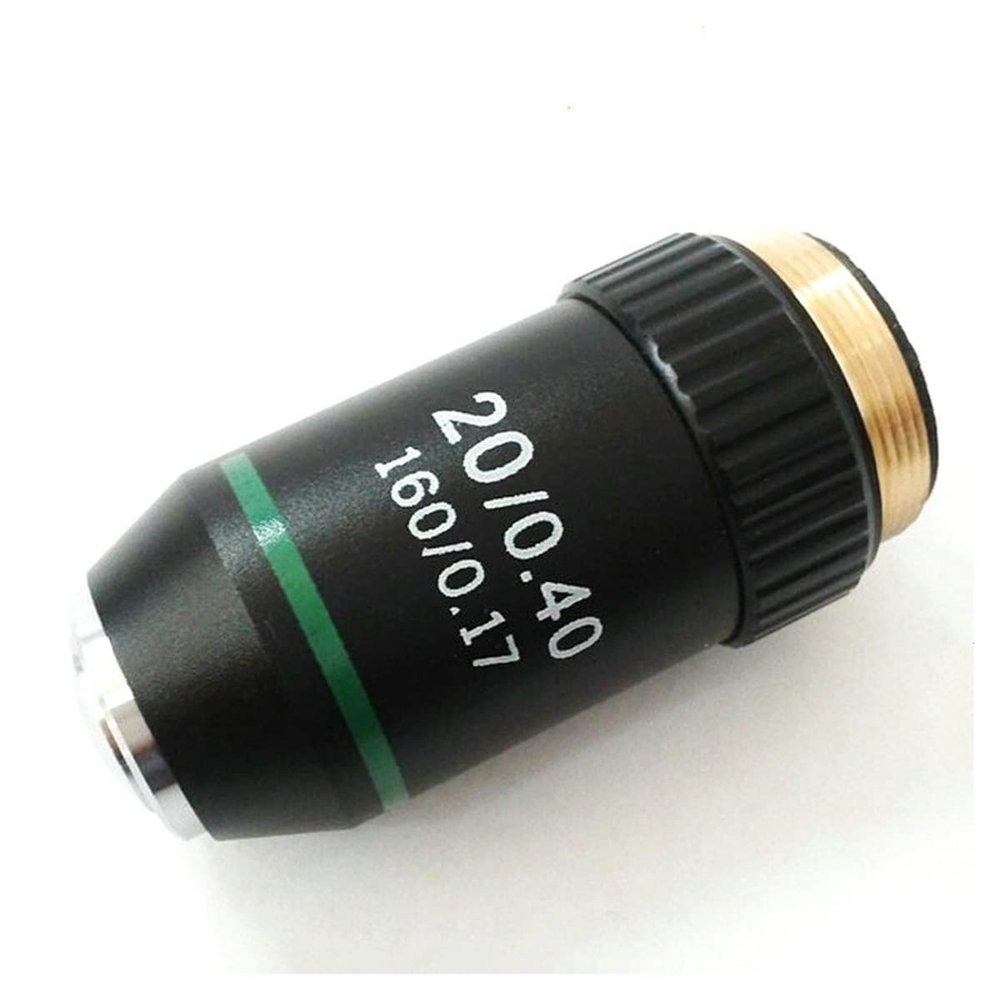 JOEBO Microscope Kit 4X 10X 20X 40X 60X 100X Achromatic Objective Lens Biological Microscopes Lens Microscope Lens Adapters(20X)
