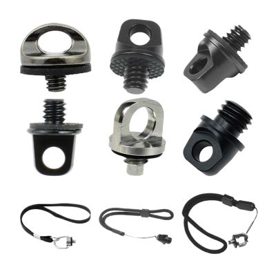 1/4 3/8 Inch Camera Screw D Ring Handle Mount Adapter with Rope for Shoulder Sling Neck Strap for Camera Tripod Accessories(Combo E)