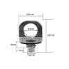 1/4 3/8 Inch Camera Screw D Ring Handle Mount Adapter with Rope for Shoulder Sling Neck Strap for Camera Tripod Accessories(1 4 Stainless Steel) view 2