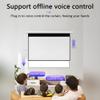 XOBRJQZ Electric Projector Screen with Remote, 16:9 8K 4K Ultra HD Projector Screen, Projector Screen Pull Down for Movie Home Theater Cinema Office Video Game(100 inch) view 3