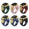 TreasureCave IQibla Smart for ZIKR Ring, Smart Ring Counter Digital Counter & Vibration Reminder, Unisex Azan Alarm Clock Finger Counter for Muslims(20mm Blue) view 2