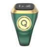 TreasureCave IQibla Smart for ZIKR Ring, Smart Ring Counter Digital Counter & Vibration Reminder, Unisex Azan Alarm Clock Finger Counter for Muslims(18mm Green) view 3