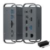 USB C Docking Station Triple Monitor, Laptop Docking Station with Dual 4K@60Hz HDMI, 4K@60Hz DP, 8 USB A/C Ports, 1000Mbps Ethernet, SD/TF Card Slot, 100W AC Power Adapter for Hp Dell Windows Laptops view 1
