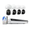 Reolink Camera System with PT Auto-Tracking, 4K PoE Cameras Home Surveillance Wired Outdoor, Smart Detection, Spotlights, 8CH NVR 2TB HDD, RLK8-800PT4 with a PoE Switch& a 52v/2.3A Power Adapter view 2