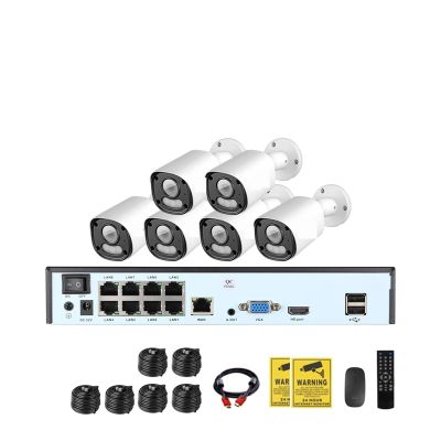 QDVOPHZA 6MP POE IP Camera System KIT Face Person Detection CCTV Video Surveillance Security G.Craftsman(None,6MP 6Cam 8NVR)