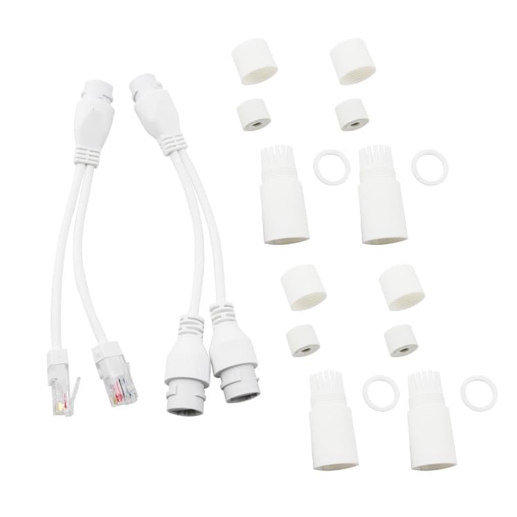 SJZBIN Waterproof POE Combiner Splitter Adapter Run 2 IP Cameras on 1 Cable
