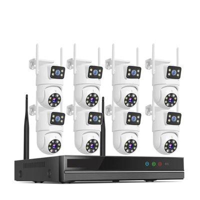 6MP WiFi Dual Lens Camera Security System Kit 3K IP Cameras Security System 16CH NVR Wireless CCTV Surveillance System(None,16CH NVR 8 Cameras)