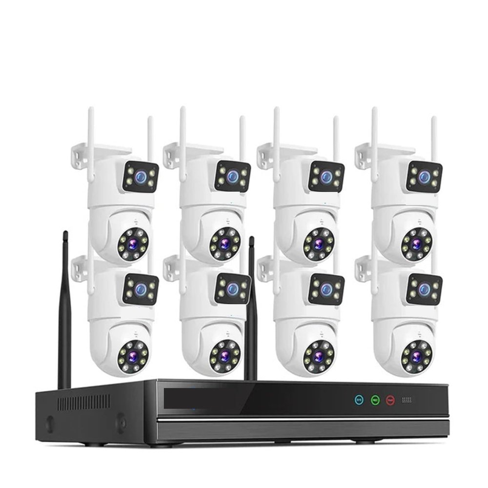 6MP WiFi Dual Lens Camera Security System Kit 3K IP Cameras Security System 16CH NVR Wireless CCTV Surveillance System(None,16CH NVR 8 Cameras)