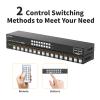 Arvitek 16 Ports KVM Switch HDMI, 16 in 1 Out Rack Mount KVM 4K@30Hz with 4 USB 2.0 Ports, 16 Computers Share 1 Set of Monitor, Keyboard, Mouse, Included 16 HDMI Cables + 16 USB-B Cables + IR Remote view 2