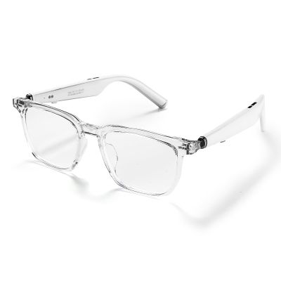 GVTCO Smart Audio Anti-Blue Light Glasses Open Speaker Headphones With BT Connection For Driving,Mobile Games,Meetings,Travel (Ceramic White)