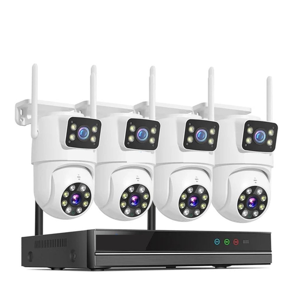 6MP WiFi Dual Lens Camera Security System Kit 3K IP Cameras Security System 16CH NVR Wireless CCTV Surveillance System(None,16CH NVR 4 Cameras)