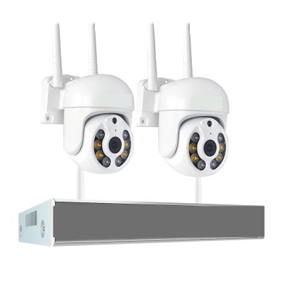 QDVOPHZA H.265 3MP 4MP 5MP Wireless CCTV System Two Way Audio Waterproof WiFi IP Auto Tracking PTZ 10CH NVR Video Surveillance Kit(None,10CH 5MP with 2 PTZ)