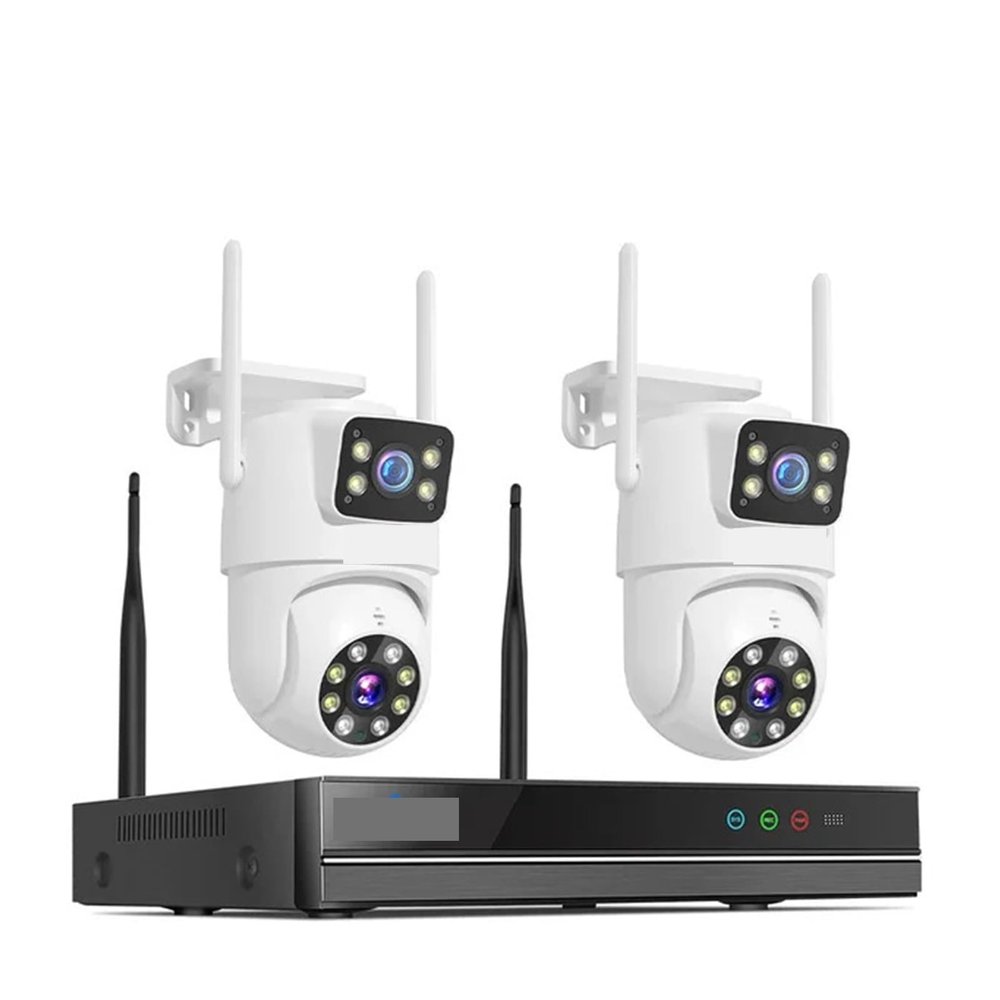 6MP WiFi Dual Lens Camera Security System Kit 3K IP Cameras Security System 16CH NVR Wireless CCTV Surveillance System(None,16CH NVR 2 Cameras)