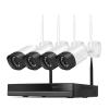5MP WiFi Surveillance Camera System Color Night Vision P2P Wireless Street Security CCTV Camera Kit 10CH Wireless NVR Set(None,E) view 1