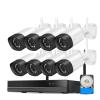 5MP WiFi Surveillance Camera System Color Night Vision P2P Wireless Street Security CCTV Camera Kit 10CH Wireless NVR Set(None,05) view 2