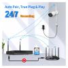 5MP WiFi Surveillance Camera System Color Night Vision P2P Wireless Street Security CCTV Camera Kit 10CH Wireless NVR Set(None,05) view 3