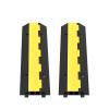 Cable Protection Ramp | Wire and Cable Cover Wire Protector | 2 Channel Rubber + PVC | 11,000 Lbs Speed Bump for Parking Lots and Driveways(1pcs) view 1