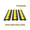 Cable Protection Ramp | Wire and Cable Cover Wire Protector | 2 Channel Rubber + PVC | 11,000 Lbs Speed Bump for Parking Lots and Driveways(1pcs) view 2