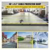 Cable Protection Ramp | Wire and Cable Cover Wire Protector | 2 Channel Rubber + PVC | 11,000 Lbs Speed Bump for Parking Lots and Driveways(1pcs) view 3
