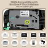 30x Replace for Brother Label Maker Tape 12mm 0.47 Laminated White TZ Tape Work with Brother P Touch PTH210 PTD220 PTH110 PT-1280 PT-1880 Label Maker Refills, Black on White, 1/2 Inch x 26.2 Feet view 2