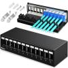 Enmane Patch Panel 12 Port Blank Keystone Patch Panel STP&UTP Compatible with LC/SC/ST/FC/USB/HDMI Keystone Jack for Desk Mount& Wall Mount view 1