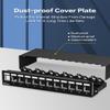 Enmane Patch Panel 12 Port Blank Keystone Patch Panel STP&UTP Compatible with LC/SC/ST/FC/USB/HDMI Keystone Jack for Desk Mount& Wall Mount view 2