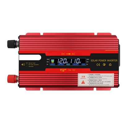 1000/3000/4000/60007000 W Power Inverter 12V/24v to 100V-220V, Modified Sine Wave Car Inverter, DC to AC Converter with Installation Kit,Red-3000W