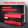 1000/3000/4000/60007000 W Power Inverter 12V/24v to 100V-220V, Modified Sine Wave Car Inverter, DC to AC Converter with Installation Kit,Red-3000W view 2