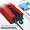 1000/3000/4000/60007000 W Power Inverter 12V/24v to 100V-220V, Modified Sine Wave Car Inverter, DC to AC Converter with Installation Kit,Red-4000W view 3