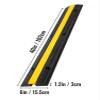 4 Pack Cable Protector Modular Rubber Speed Bump | 1 Channel Driveway Ramp Wire Cover | Wire Protector for Parking Lots and Warehouses view 2