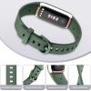 4 Pack Bands for Fitbit Luxe Bands, Soft Silicone Wristband Replacement Strap for Fitbit Luxe/Luxe Special Edition Fitness Tracker Women Men (Black/Starlight/Abyss Blue/Avocado Green, Small) view 3
