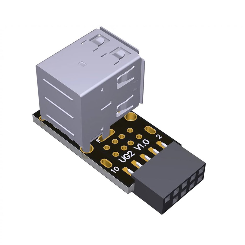 JMT 9PIN to USB 2.0 Adapter Built-in Wire-Less Mouse Keyboard Receiver for ITX Chassis Computer Motherboard with 9PIN Connector (UG2-R)