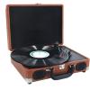 GenSDH Retro Suitcase Designed,Record Player Belt-Drive 3-Speed Turntable Built-in Stereo Speakers Supports 7/10/12 Inches Vinyl Record,RCA Line Out,Record Player with Speakers