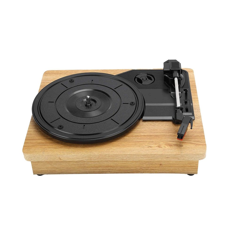 GenSDH Portable Vinyl Record Player,33/45/78 RPM 3-Speed Vinyl Turntable with Stereo Speaker,USB Digital Output Vinyl Stereo Record Player,Support 7In,10In,12In Vinyl Records