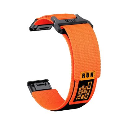 20mm 22mm 26mm Nylon Strap for Garmin Fenix 8 E 7 7X Pro 6 6X 5 5X Plus Quick Fit strap instinctive 2 bracelet(Orange,22mm)