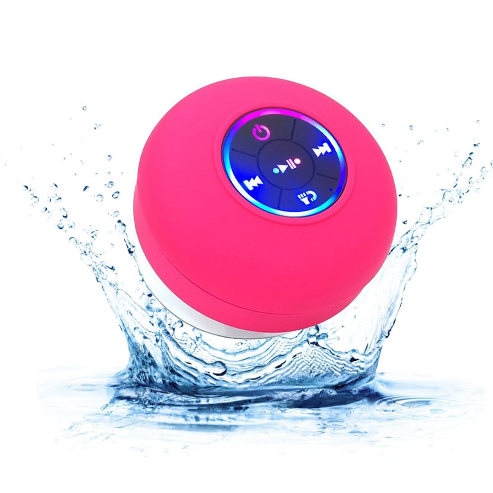 Miracle Mini Bluetooth Shower Speaker with LED Light, Waterproof Suction Cup