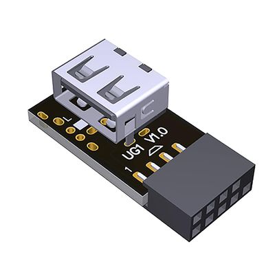JMT 9PIN to USB 2.0 Adapter Built-in Wire-Less Mouse Keyboard Receiver for ITX Chassis Computer Motherboard with 9PIN Connector (UG1-R)
