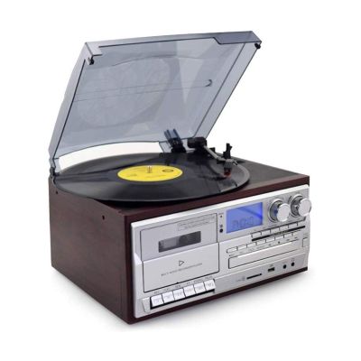 GenSDH Vinyl Player Vintage,Record Player Turntable Vinyl Record Player Support Cd Fm Radio U Disk Sd Card for Vinyl Records Belt Driven Record Player Player Music Turntable Gramopho