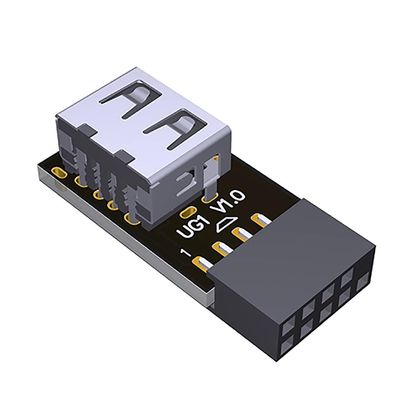 JMT 9PIN to USB 2.0 Adapter Built-in Wire-Less Mouse Keyboard Receiver for ITX Chassis Computer Motherboard with 9PIN Connector (UG1-L)