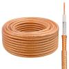 100FT RG8X Coaxial Cable, 50 Ohm Low Loss, Solid Copper Conductor, Durable Shielding with PVC Jacket, Ideal for Antennas, Ham Radio, CB Radio, and RF Applications view 1