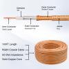 100FT RG8X Coaxial Cable, 50 Ohm Low Loss, Solid Copper Conductor, Durable Shielding with PVC Jacket, Ideal for Antennas, Ham Radio, CB Radio, and RF Applications view 4