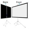 60inch Compact Projector Screen with Adjustable Tripod, 16:9 HD Wall Mount Roll Up Projector Screen for Home Theater, Outdoor Camping, Traveling view 3