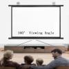 Wall-mounted Projector Screen Manual Pull Down Projection Screen Portable Fold-Out Roll-Up Mobile Movie Screen, Home Theater/Cinema /Presentation Platform Screen,30" , 40" , 50" , 60" , 72"(4:3,60") view 3