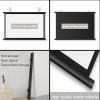 Wall-mounted Projector Screen Manual Pull Down Projection Screen Portable Fold-Out Roll-Up Mobile Movie Screen, Home Theater/Cinema /Presentation Platform Screen,30" , 40" , 50" , 60" , 72"(4:3,60") view 4