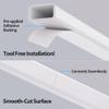 34in (2xL17in) Large Wire Hiders for TV on Wall for 3-4 Cords, TV Cord Hider for Wall Mounted TV, PVC Cable Cover Kit with Pre-Applied Adhesive Tape, Ideal for Wall Mounted TVs, W1.2in H0.7in White view 3