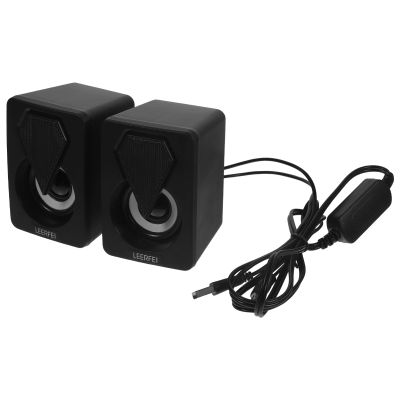 Angoily 1pair USB Computer Speakers Portable Stereo for Home Office Small Design Vibrant Led Lights Compatible Desktop and Laptop for Gaming and Music Enjoyment Style